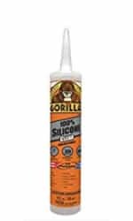 Gorilla Clear 100 Percent Silicone Sealant Caulk, Waterproof and Mold & Mildew Resistant, 10 ounce Cartridge, Clear, (Pack of 1)