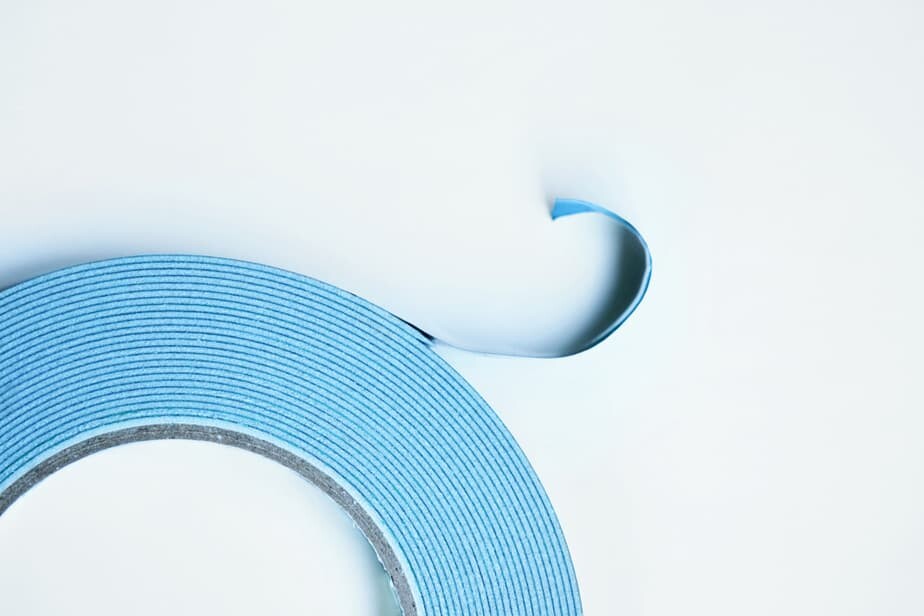 blue medical tape with wash soluble adhesive